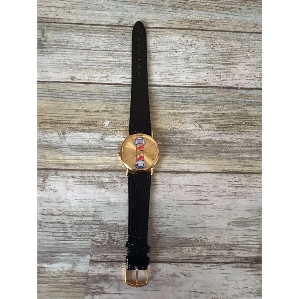 Vintage Stylex Shear Elegance Barber Pole Quartz Watch Hong Kong 8.25" NOS - Picture 8 of 13